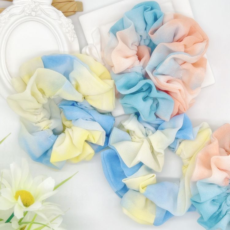 Chiffon Color Dye Scrunchie