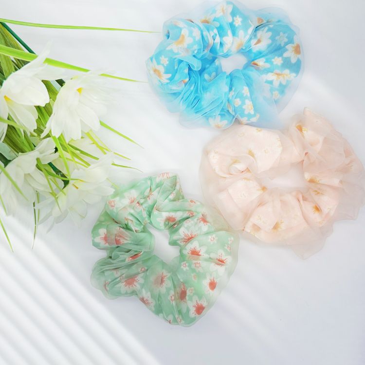 Chiffon Wrapped Scrunchie